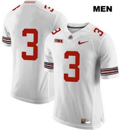 Damon Arnette Ohio State Buckeyes Authentic Stitched Mens Nike  3 White College Football Jersey Without Name Jersey